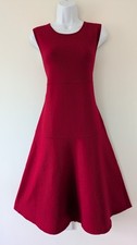 Ladies Stylish HOBBS Autumn/Winter Red 100% Merino Wool Dress Size UK 14
