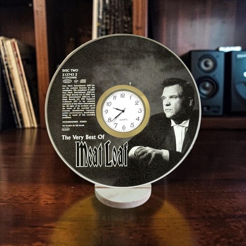 Meat loaf clock upcycled - meat, cd