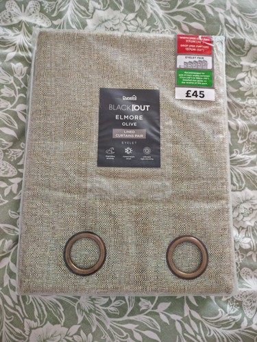 Dunelm elmore olive blackout - dunelm,