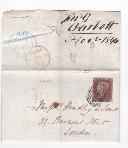1844 fine penny - qv,