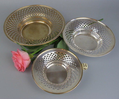 Silver plated baskets bowls - plated,