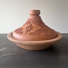 Large Clay Tagine  Moroccan Style Tagine Unglazed Terracotta  Lead  Free 12 Inch