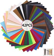 Craft Felt Fabric Sheet 42x Felt Squares 1mm Thick Soft For Toy Making