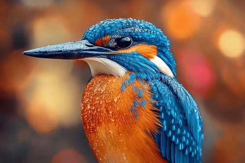 Kingfisher bird canvas - bird,