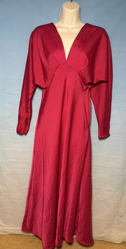 Zara red satin maxi - maxi, dress
