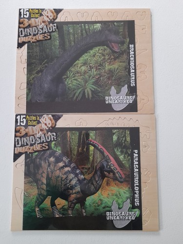 Wooden dinosaur puzzles - 3d,