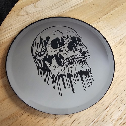 Gothic melting skull engraved - gothic,