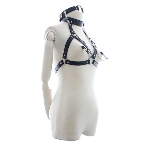 Bondage bra neck collar choker - bondage,