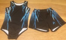 Boys Gymnastics Leotard and Shorts Set matching  - Approx Age 5-7- VGC.