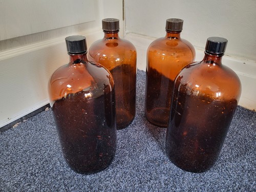 Large vintage amber brown - amber,