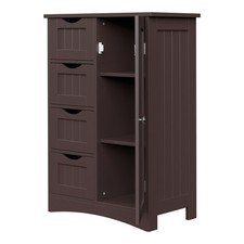 Brown Bathroom Linen Cabinet