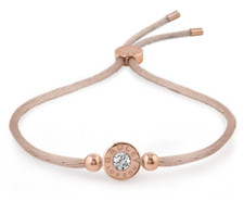 RYJ3000S Radley Rose Gold/Mink Bracelet Silky Cord Stone Charm