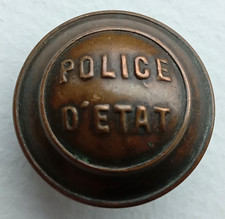 Antique Early French Police D'ETAT 22.4mm Button (Police Nationale)