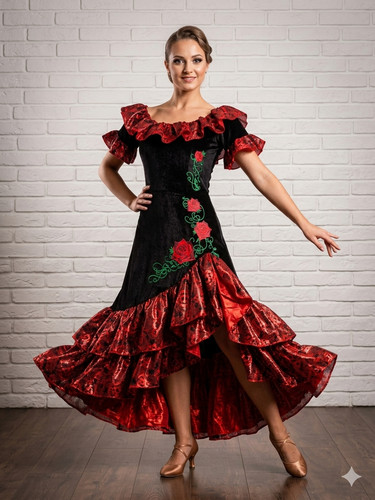 Latin ballroom dance red - latin, dress