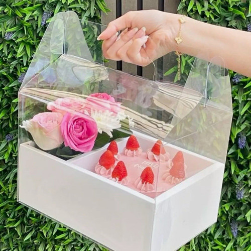 Cake box cardboard clear - box,