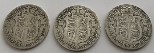 Silver half crowns - half, king