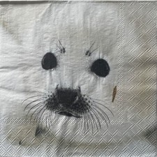 2 x luncheon paper napkins for decoupage Seal Sealige animals nautical
