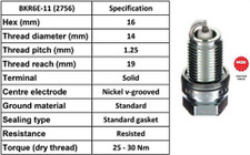 Ngk bkr6e spark plug - spark, 4