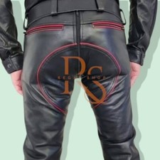 Gay Men's Black Leather Pant