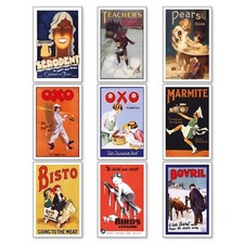 Vintage retro fridge magnets