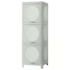IKEA IVÖSJÖN Bathroom Cabinet Green Storage Unit with Doors 33x34x99cm New