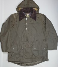 Barbour Longshoreman Smock Jacket Mens Medium C40 Green Waxed Cagoul Overhead