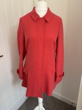 NEXT Coral Pink Coat Size 10 – Smart Casual Zip Up Jacket Autumn Winter Women's