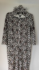 M&S M leopard pjs cheetah animal jump suit 1Onsie all in one piece lounge wear