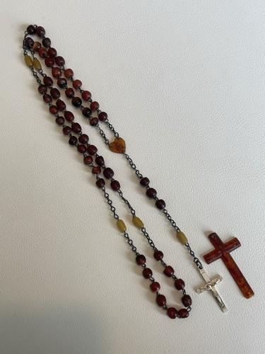 Vintage irish horn rosary - irish,