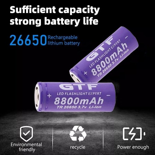 2pcs 26650 battery - 26650,