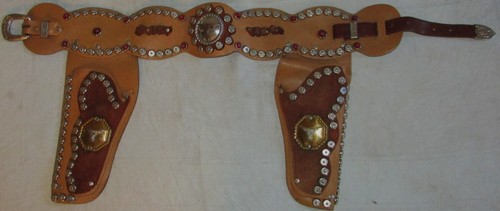 Vintage toy leather - leather, studded