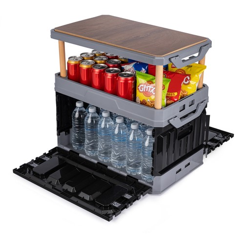 Foldable storage crate with - foldable,
