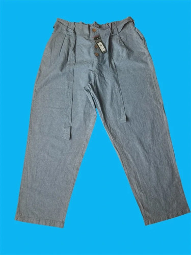 Ladies blue linen - linen, blend