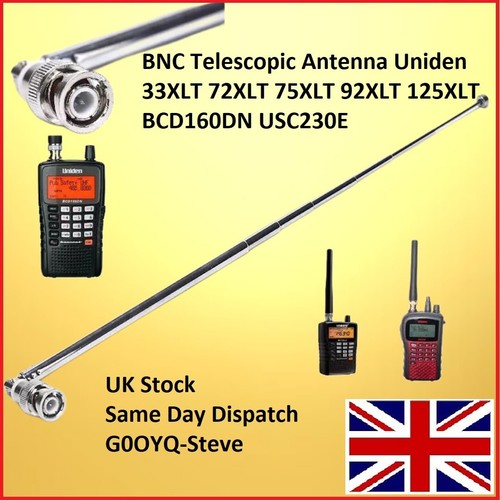 Bnc telescopic antenna uniden - antenna,