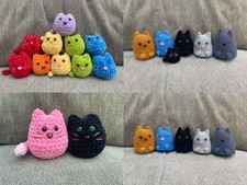 Handmade Crochet Amigurumi Cats - Various Sizes, Colours, Chunky Chenille Yarn