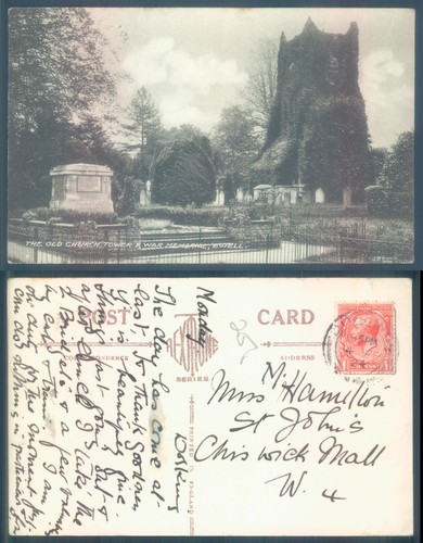 Old church tower and - , war