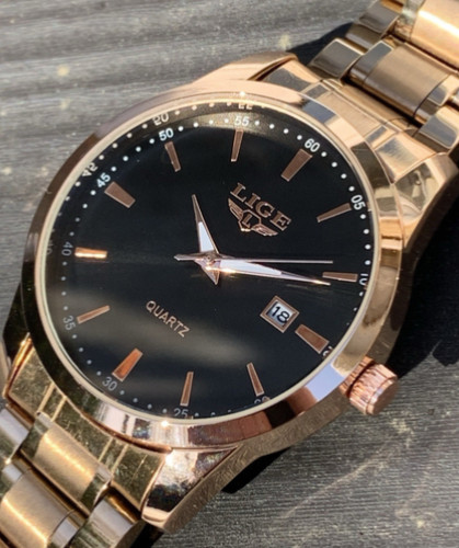 Rose gold watch - dual, tone