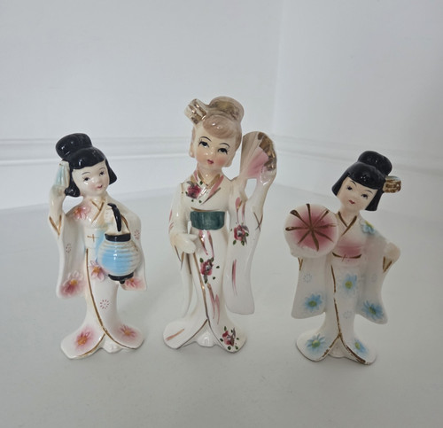 Vintage porcelain geisha - porcelain,