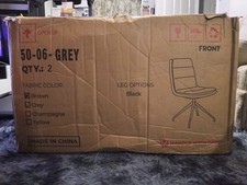 PAIR OF BROWN ARMLESS DINNING