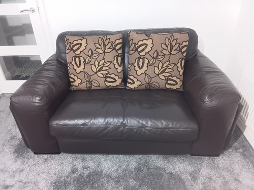 Used real leather brown four - real,
