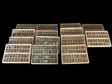 A Large collection of Lead Letter and Number Typeset in Wooden Compartment trays