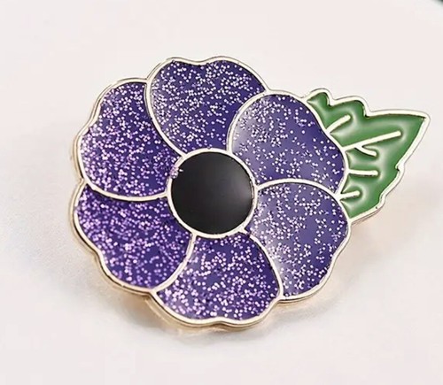 Purple glitter poppy - purple,