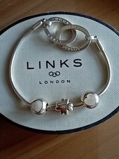 Links of London 2012 Limited Editions Bracelet  With 3 Charms  Rare