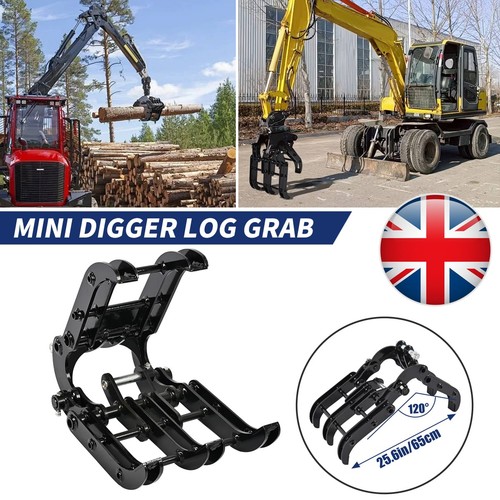 Mini digger log - digger, grab