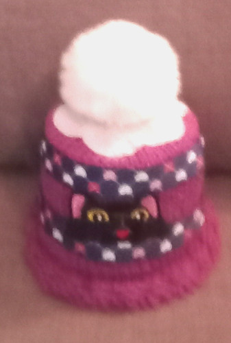Knitted toilet roll cover - toilet,