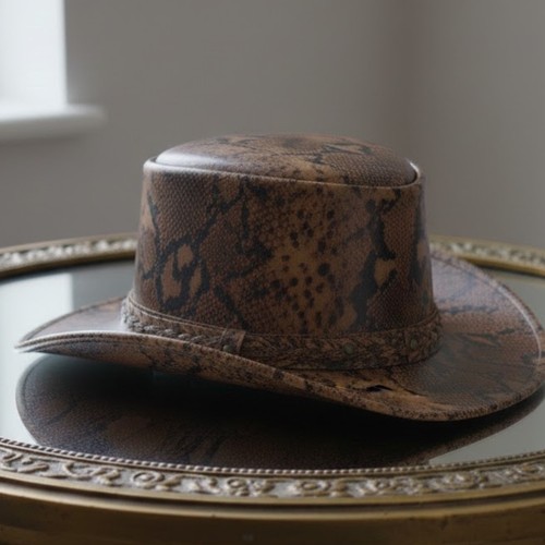 Leather top hat for men - hat,