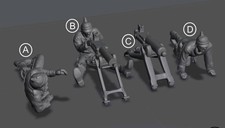 Ww1 German Army Machine Gun Full Set Soldiers 1/35th Resin Printed