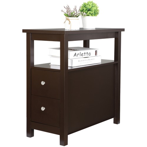 Brown end table with - brown, 2