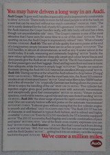 AUDI Brochure 1981: Coupe GT. 80 LS,GLS,GLE. 100 L,GL,CD. Avant, 200, Quattro