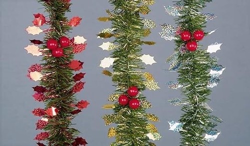 Tinsel garland holly leaf - garland, and